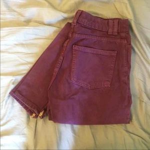 Maroon American Apparel High-waisted Skinny Jeans